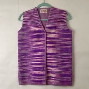 Vintage 70’s Space Dyed Angola and Lambswool Purple Vest